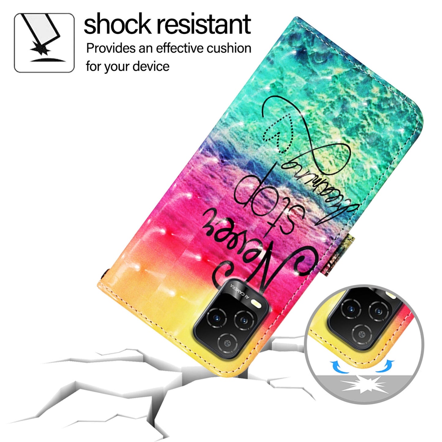 BLU View 5 Pro Leather Flip Phone Case with 3D Painted Design, Card Holder, Wallet & Stand Function - Durable Protection & Easy Access