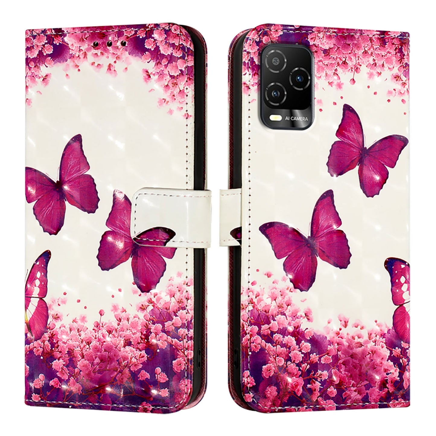 BLU View 5 Pro Leather Flip Phone Case with 3D Painted Design, Card Holder, Wallet & Stand Function - Durable Protection & Easy Access