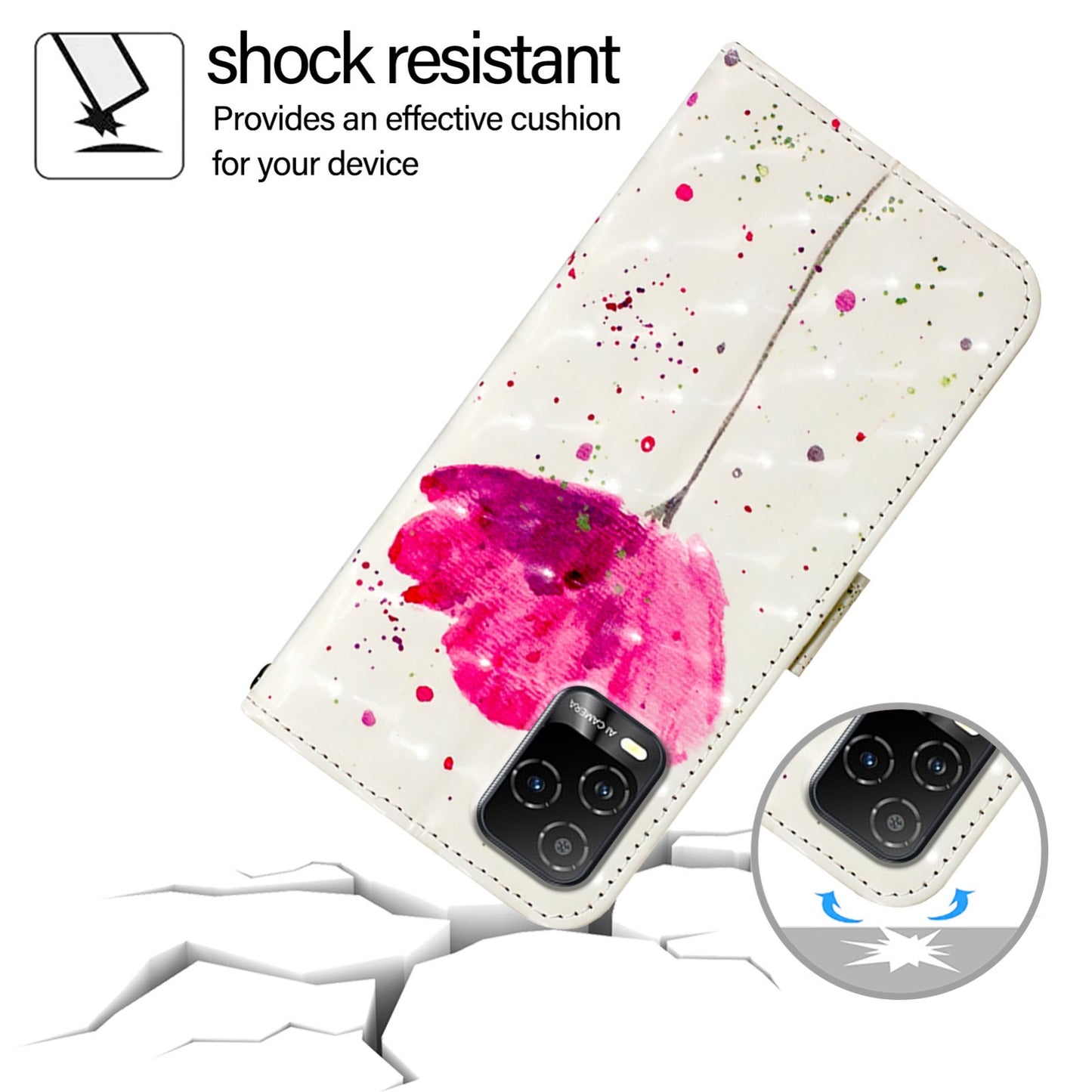 BLU View 5 Pro Leather Flip Phone Case with 3D Painted Design, Card Holder, Wallet & Stand Function - Durable Protection & Easy Access