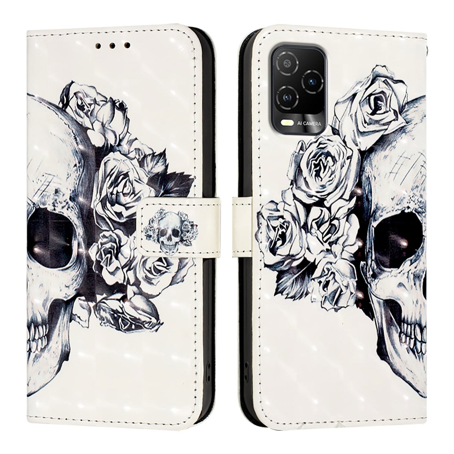 BLU View 5 Pro Leather Flip Phone Case with 3D Painted Design, Card Holder, Wallet & Stand Function - Durable Protection & Easy Access