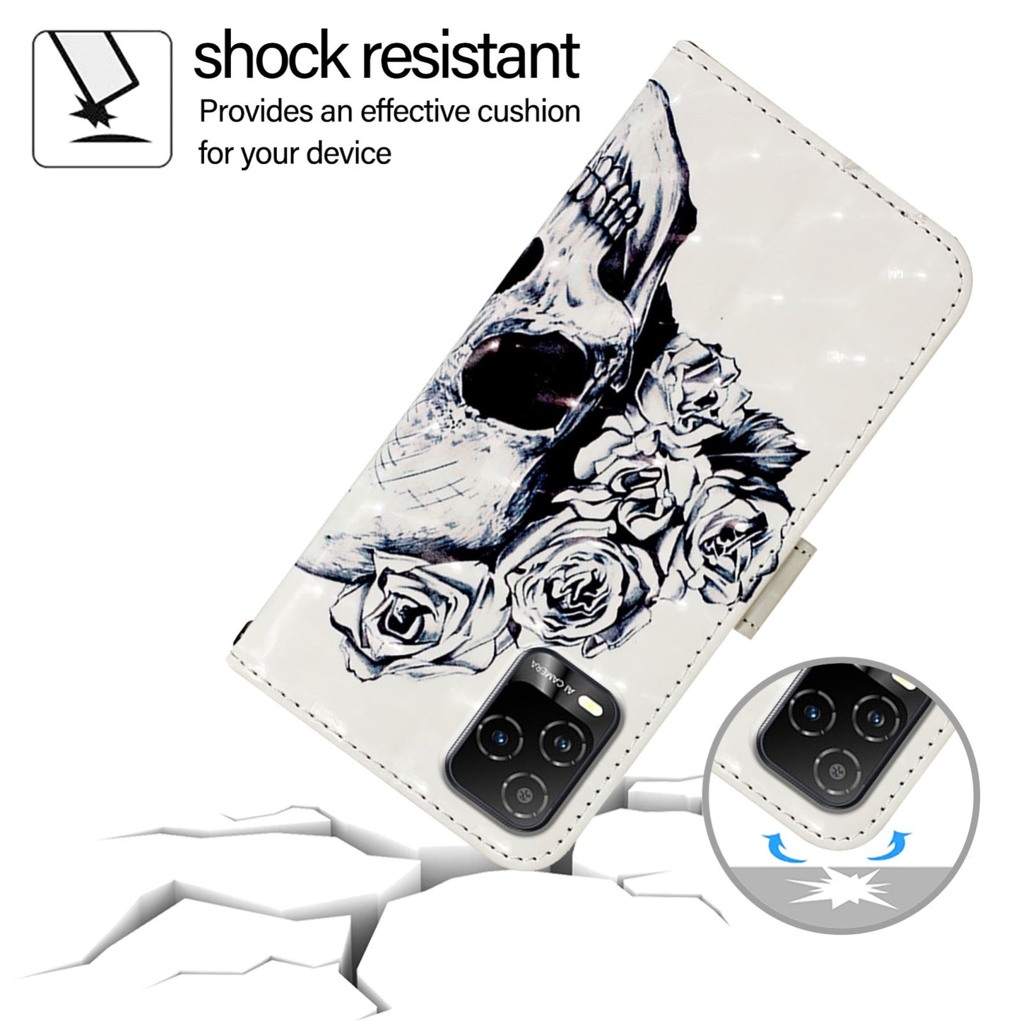 BLU View 5 Pro Leather Flip Phone Case with 3D Painted Design, Card Holder, Wallet & Stand Function - Durable Protection & Easy Access