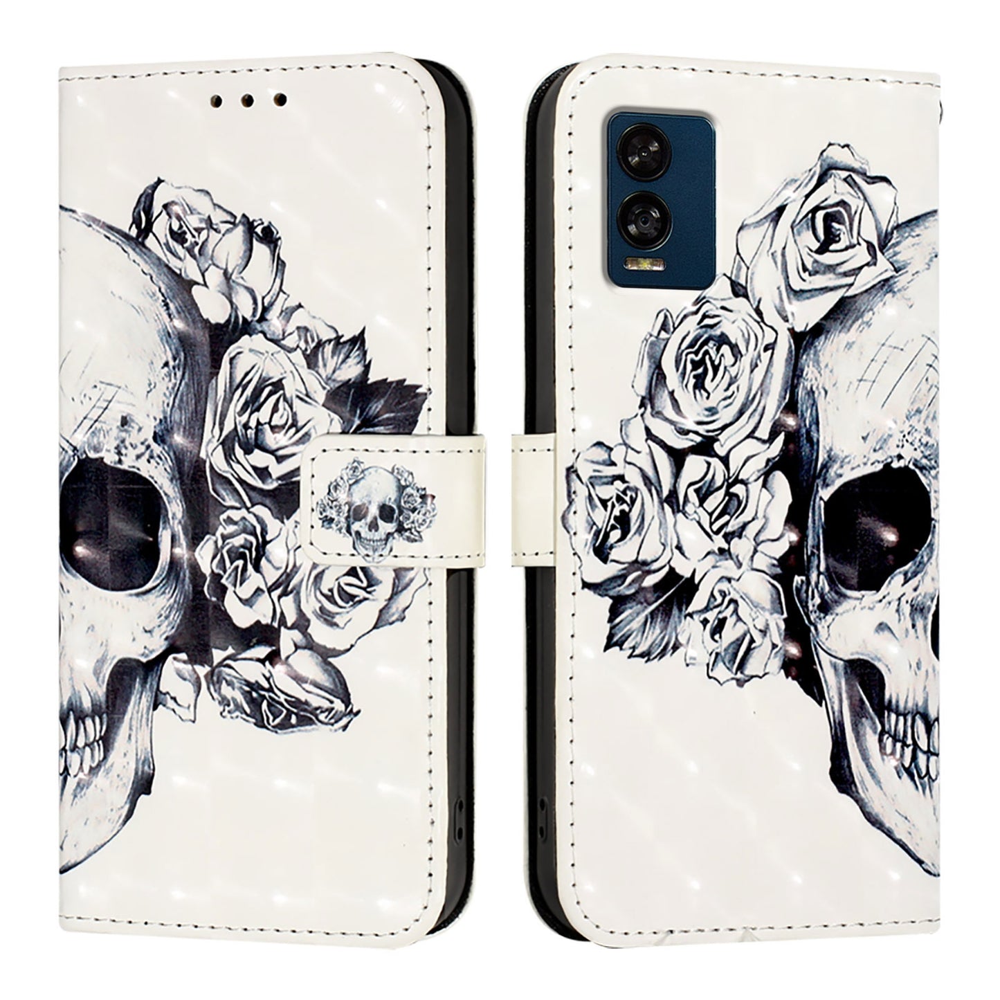 BLU View Speed 5G Leather Flip Phone Case with 3D Painted Design, Card Holder, Wallet & Stand Function - Durable Protection & Easy Access