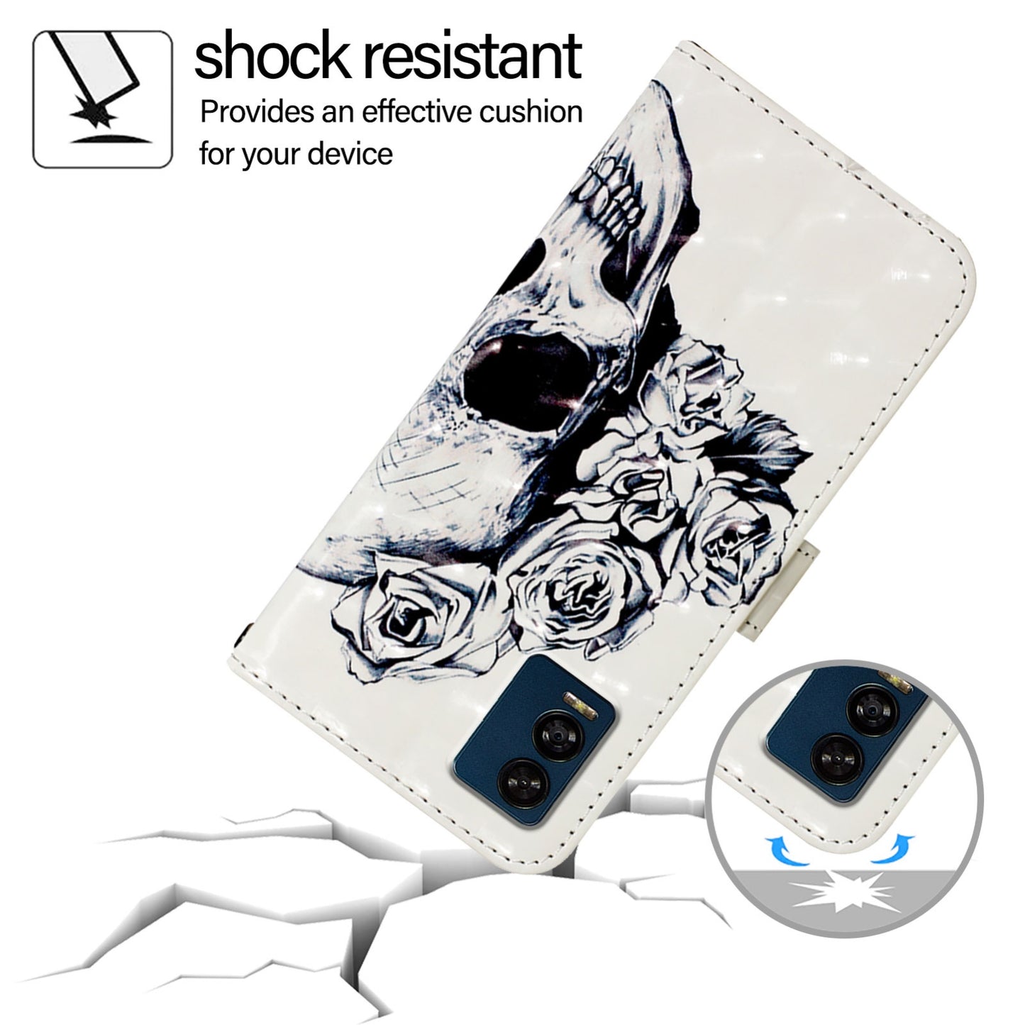 BLU View Speed 5G Leather Flip Phone Case with 3D Painted Design, Card Holder, Wallet & Stand Function - Durable Protection & Easy Access