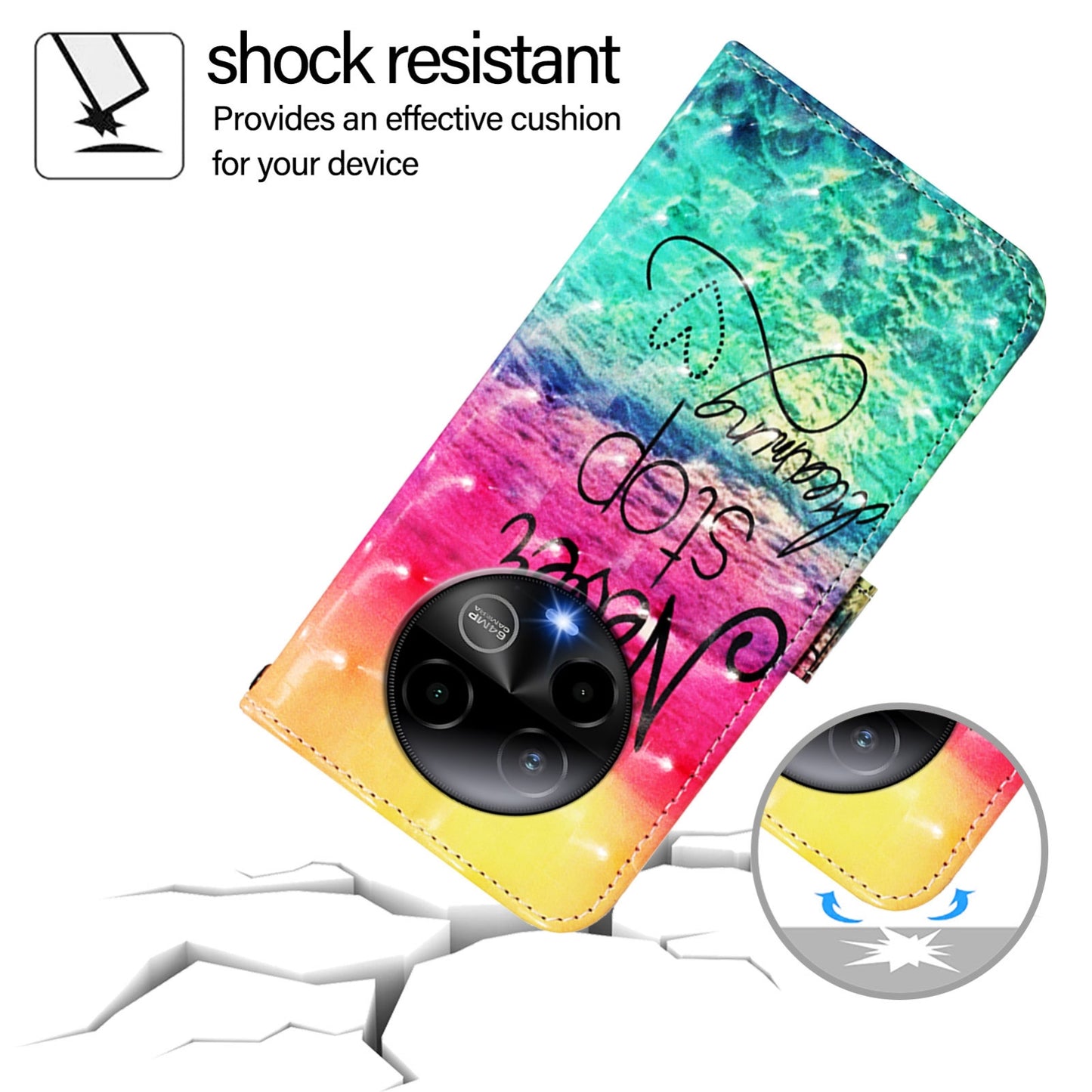BLU Bold K50 Leather Flip Phone Case with 3D Painted Design, Card Holder, Wallet & Stand Function - Durable Protection & Easy Access