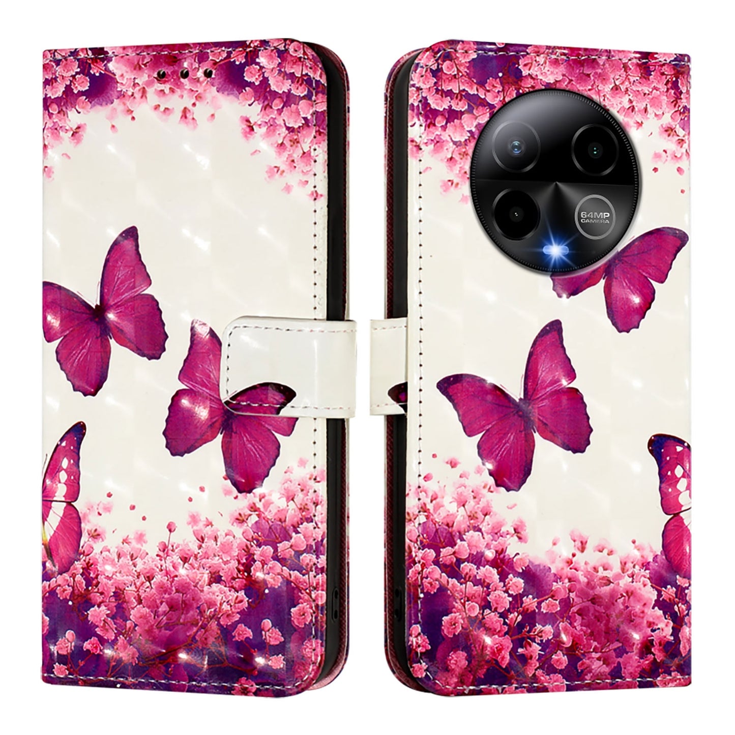 BLU Bold K50 Leather Flip Phone Case with 3D Painted Design, Card Holder, Wallet & Stand Function - Durable Protection & Easy Access