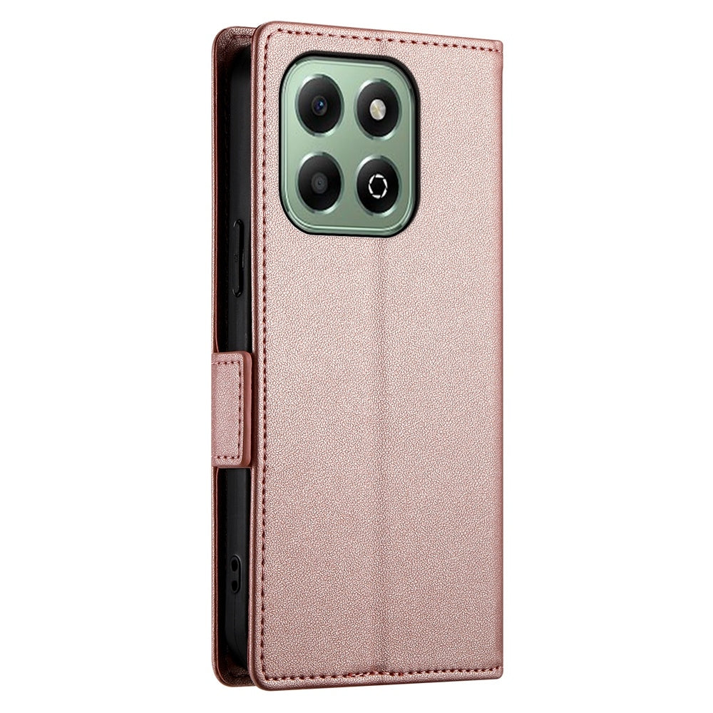 Honor X6b Magnetic Leather Wallet Case with Card Slots, Stand Function & Full Protection