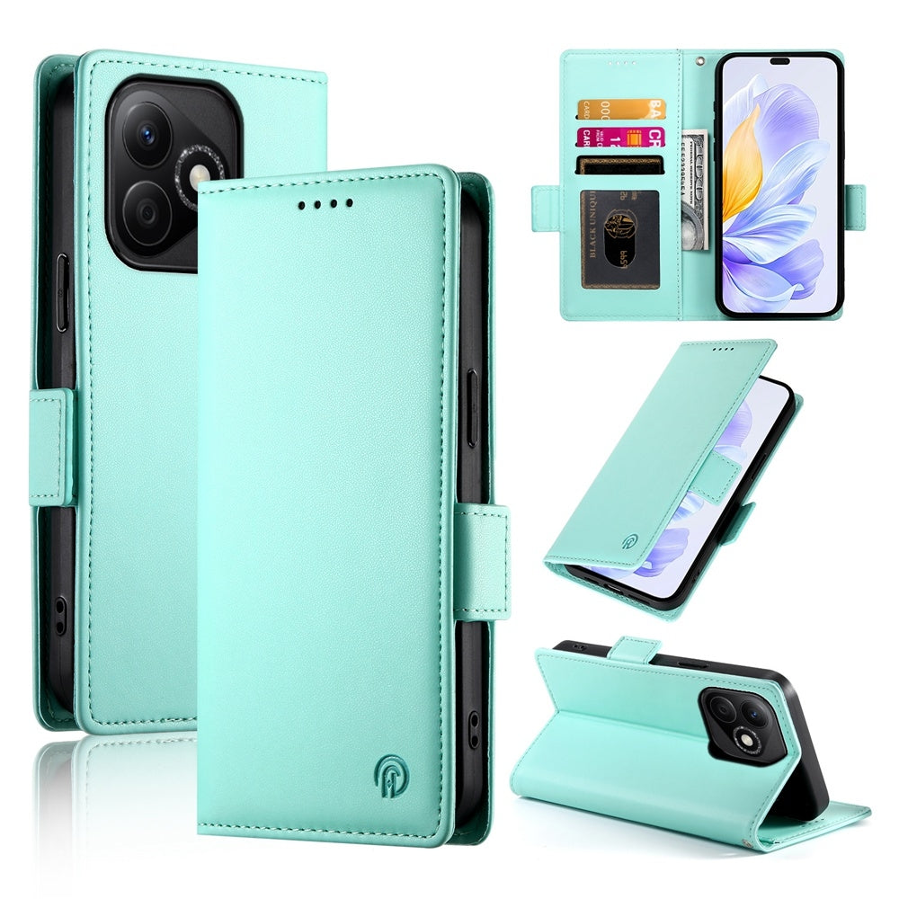 Honor X60i Magnetic Leather Wallet Case with Card Slots, Stand Function & Full Protection