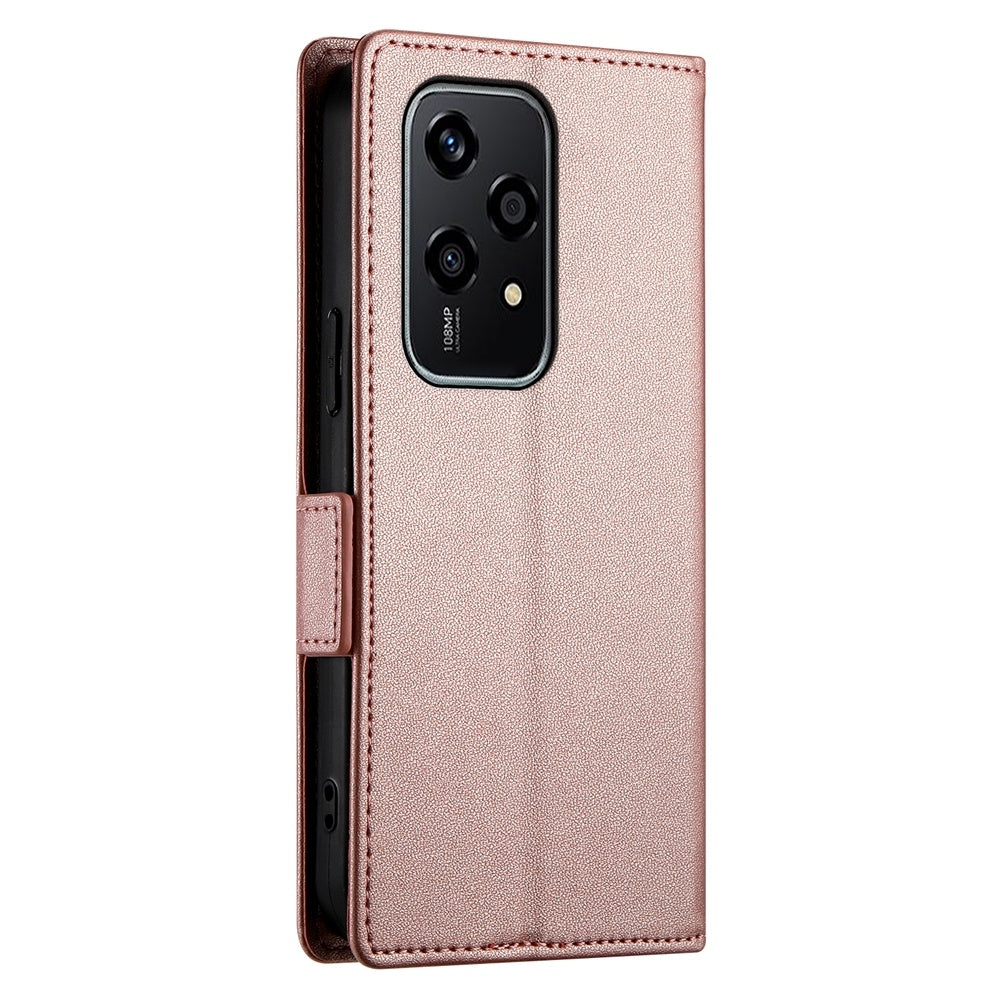 Honor 200 Lite Magnetic Leather Wallet Case with Card Slots, Stand Function & Full Protection