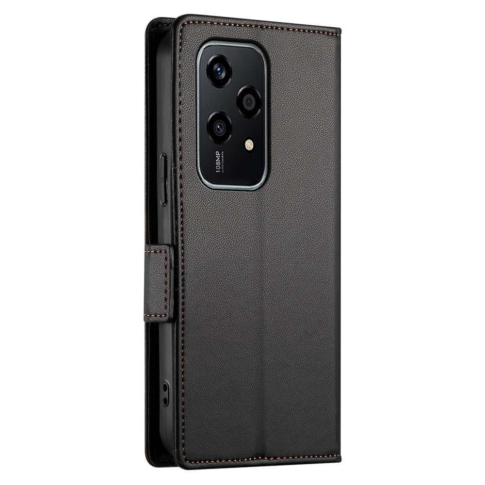 Honor 200 Lite Magnetic Leather Wallet Case with Card Slots, Stand Function & Full Protection