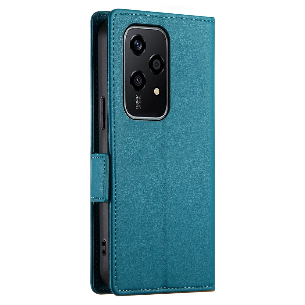 Honor 200 Lite Magnetic Leather Wallet Case with Card Slots, Stand Function & Full Protection