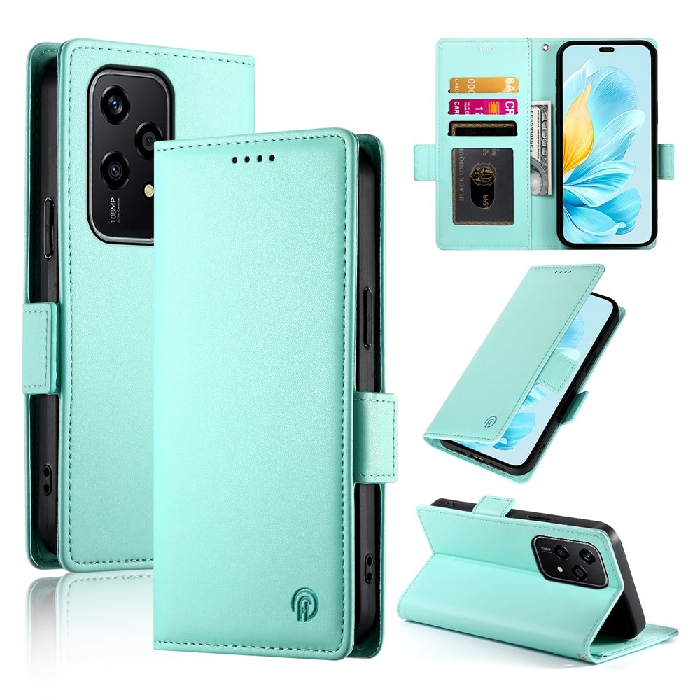 Honor 200 Lite Magnetic Leather Wallet Case with Card Slots, Stand Function & Full Protection