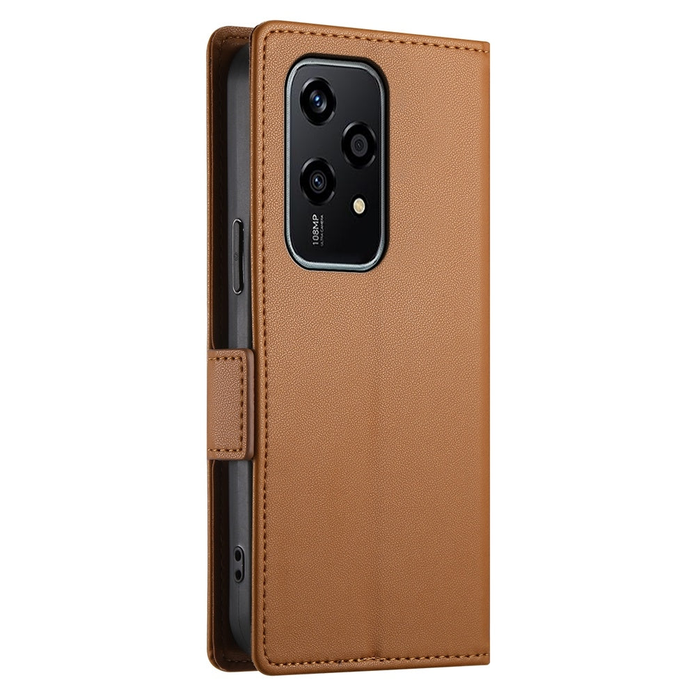 Honor 200 Lite Magnetic Leather Wallet Case with Card Slots, Stand Function & Full Protection