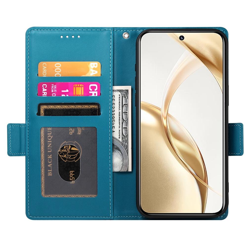 Honor 300 Pro Magnetic Leather Wallet Case with Card Slots, Stand Function & Full Protection