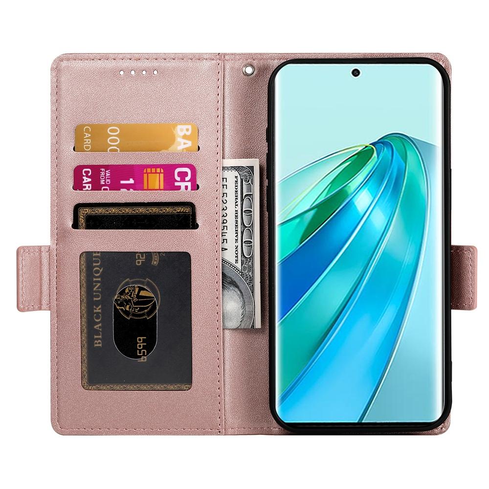 Honor X9c Global Magnetic Leather Wallet Case with Card Slots, Stand Function & Full Protection