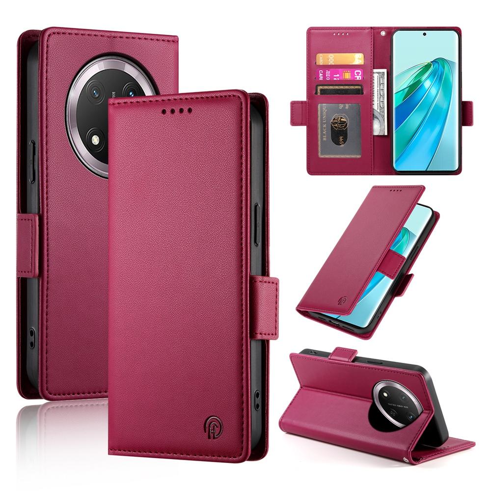 Honor X9c Global Magnetic Leather Wallet Case with Card Slots, Stand Function & Full Protection