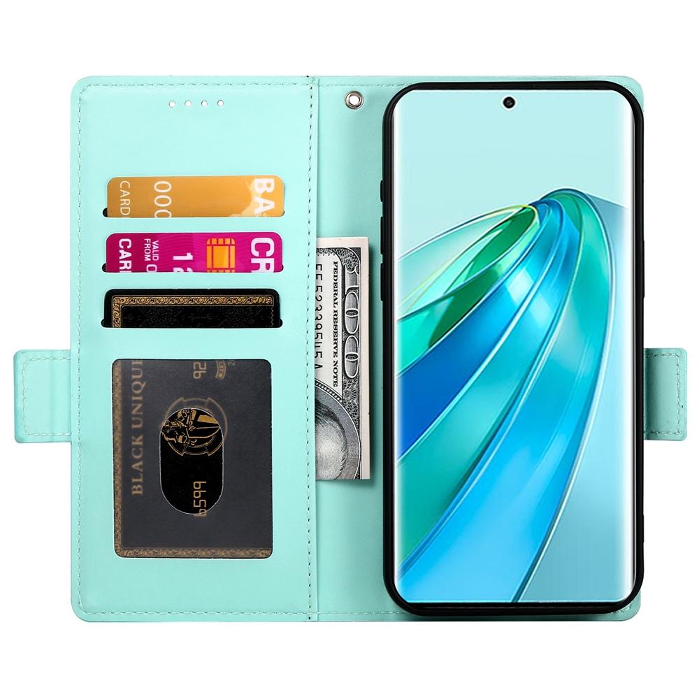 Honor X9c Global Magnetic Leather Wallet Case with Card Slots, Stand Function & Full Protection