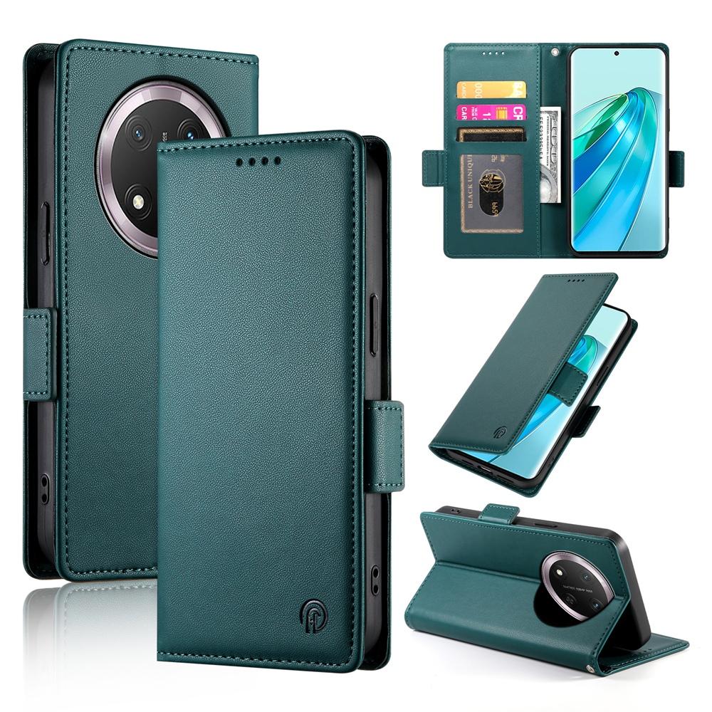 Honor X9c Global Magnetic Leather Wallet Case with Card Slots, Stand Function & Full Protection