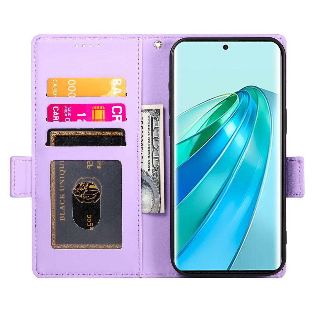 Honor X9c Global Magnetic Leather Wallet Case with Card Slots, Stand Function & Full Protection
