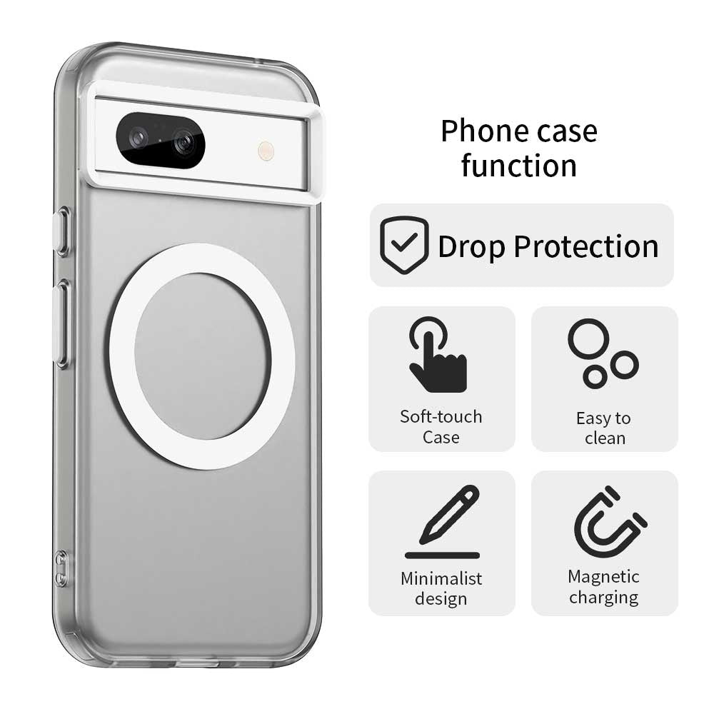 Google Pixel 8a Durable MagSafe Phone Case - Hybrid TPU & PC Design, Lightweight & Stylish, Candy Colour, Wireless Charging Friendly