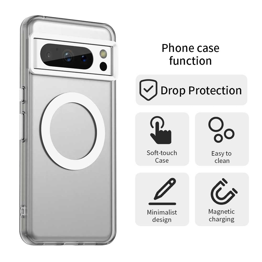 Google Pixel 8 Pro Durable MagSafe Phone Case - Hybrid TPU & PC Design, Lightweight & Stylish, Candy Colour, Wireless Charging Friendly