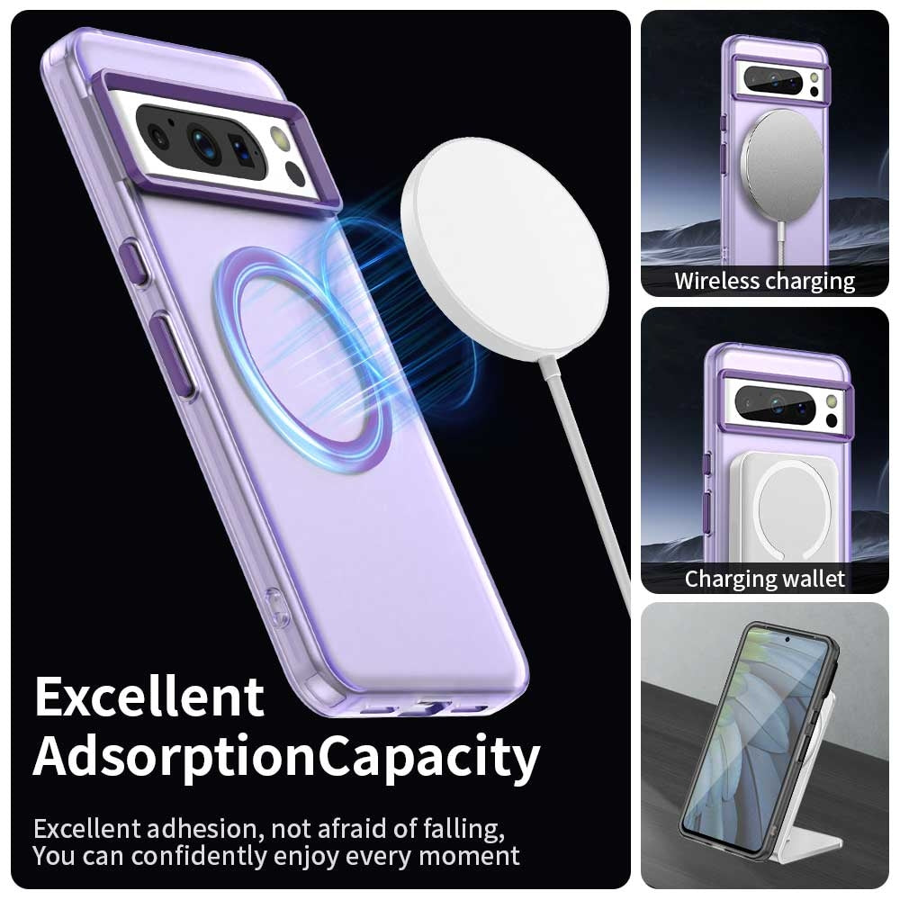 Google Pixel 8 Pro Durable MagSafe Phone Case - Hybrid TPU & PC Design, Lightweight & Stylish, Candy Colour, Wireless Charging Friendly