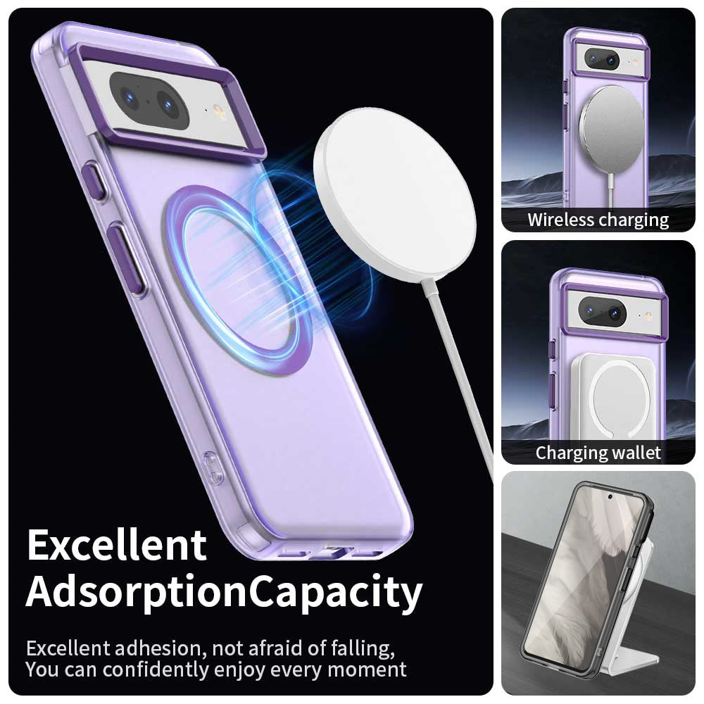 Google Pixel 8 Durable MagSafe Phone Case - Hybrid TPU & PC Design, Lightweight & Stylish, Candy Colour, Wireless Charging Friendly