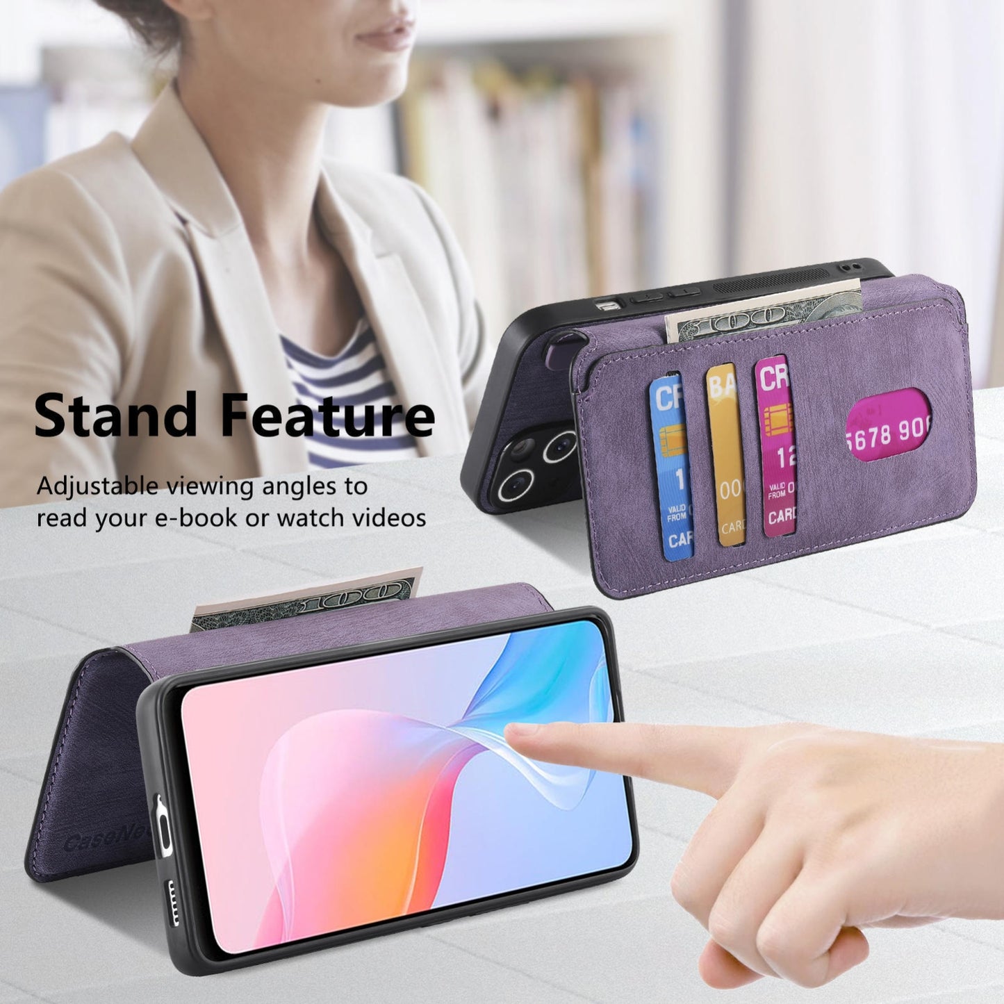 vivo Y32 Retro Leather Phone Case with Enhanced MagSafe Wireless Charging, RFID Anti-theft Protection, Kickstand & Magnetic Lock Wallet Cover