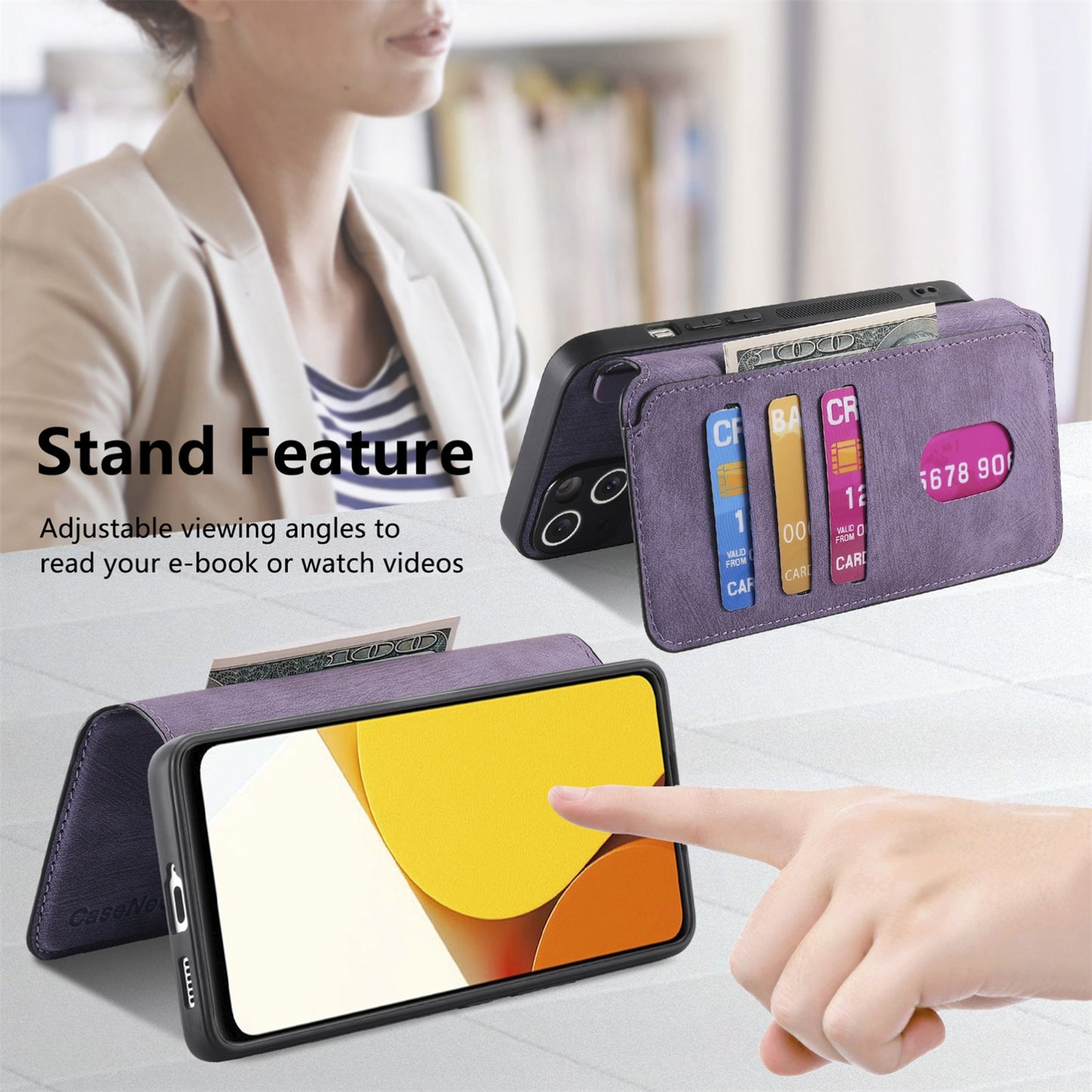 vivo Y35 5G Retro Leather Phone Case with Enhanced MagSafe Wireless Charging, RFID Anti-theft Protection, Kickstand & Magnetic Lock Wallet Cover