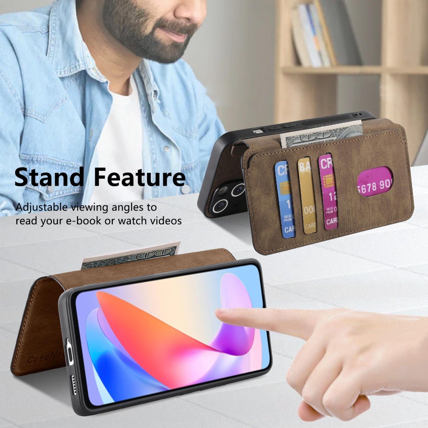 Honor X6a Retro Leather Phone Case with Enhanced MagSafe Wireless Charging, RFID Anti-theft Protection, Kickstand & Magnetic Lock Wallet Cover