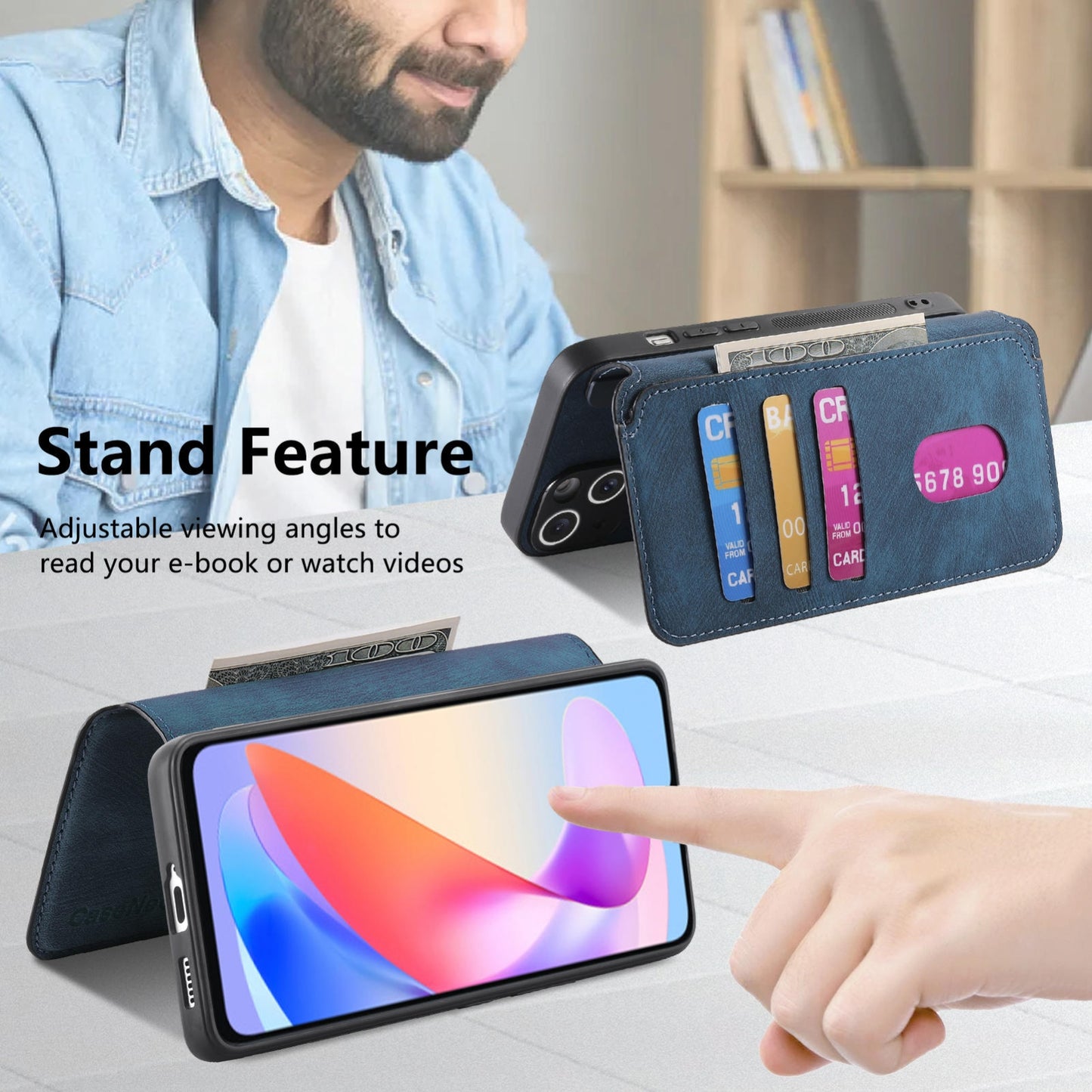 Honor X6a Retro Leather Phone Case with Enhanced MagSafe Wireless Charging, RFID Anti-theft Protection, Kickstand & Magnetic Lock Wallet Cover