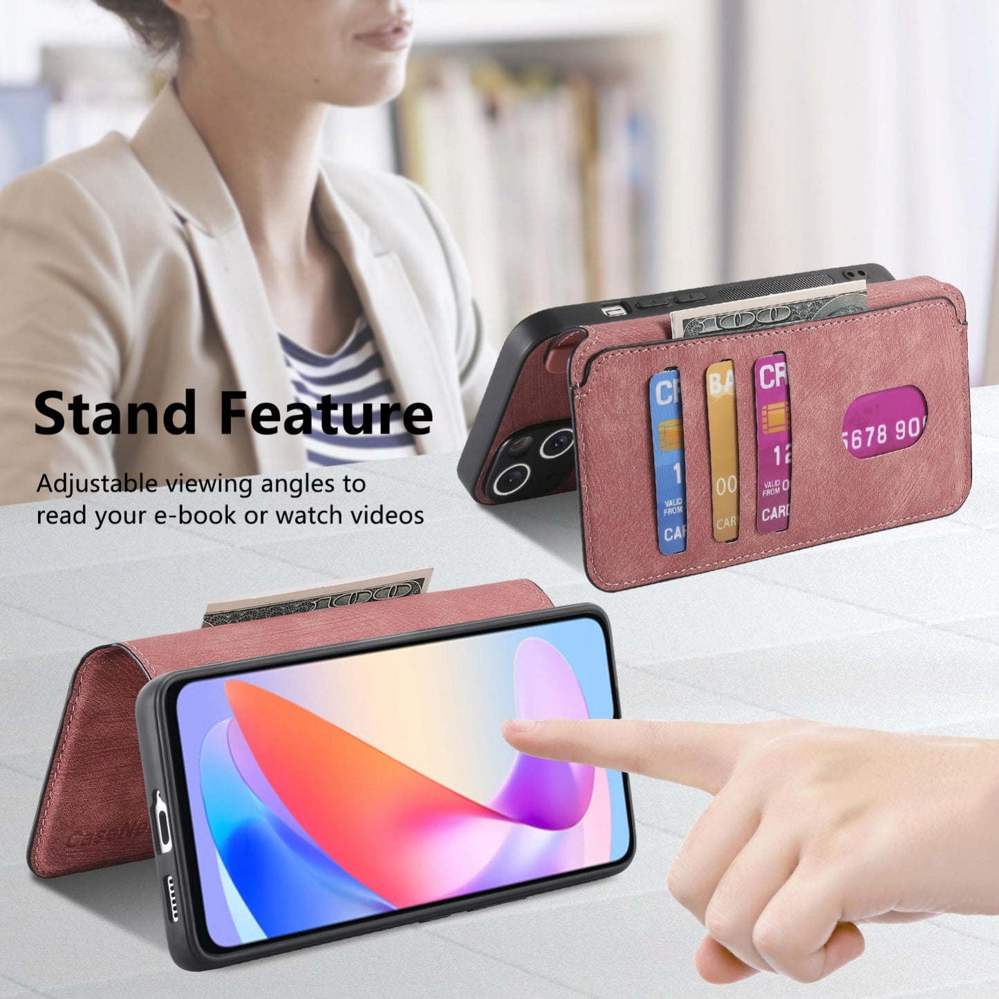 Honor X6a Retro Leather Phone Case with Enhanced MagSafe Wireless Charging, RFID Anti-theft Protection, Kickstand & Magnetic Lock Wallet Cover