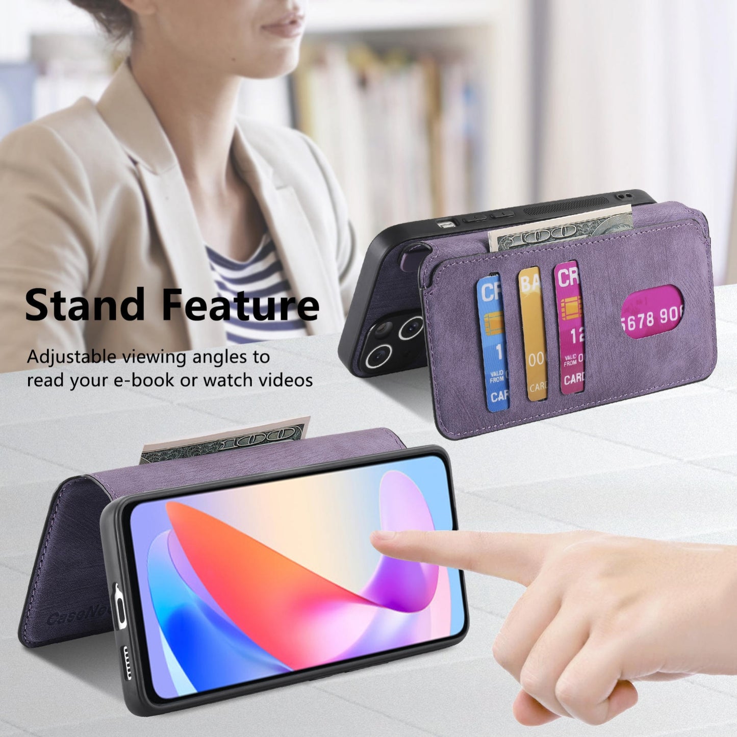 Honor X6a Retro Leather Phone Case with Enhanced MagSafe Wireless Charging, RFID Anti-theft Protection, Kickstand & Magnetic Lock Wallet Cover