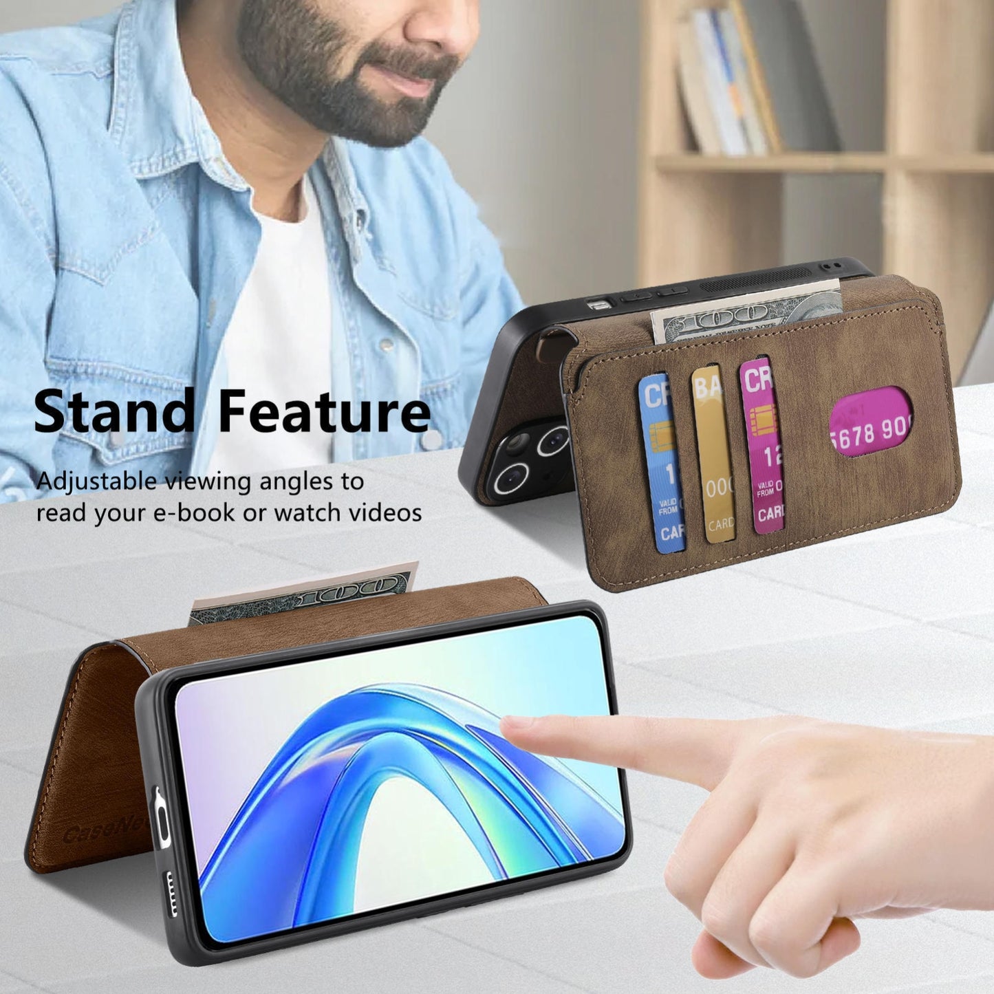 Honor X7b Retro Leather Phone Case with Enhanced MagSafe Wireless Charging, RFID Anti-theft Protection, Kickstand & Magnetic Lock Wallet Cover