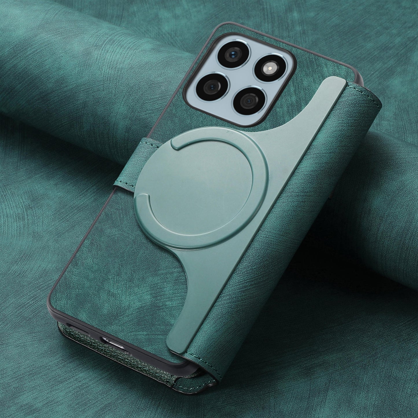 Honor X8b Retro Leather Phone Case with Enhanced MagSafe Wireless Charging, RFID Anti-theft Protection, Kickstand & Magnetic Lock Wallet Cover