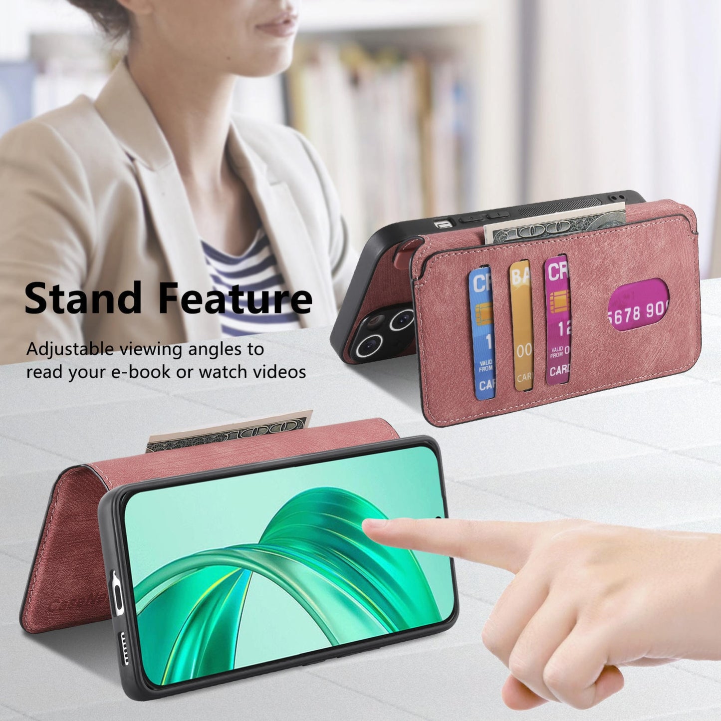 Honor X8b Retro Leather Phone Case with Enhanced MagSafe Wireless Charging, RFID Anti-theft Protection, Kickstand & Magnetic Lock Wallet Cover