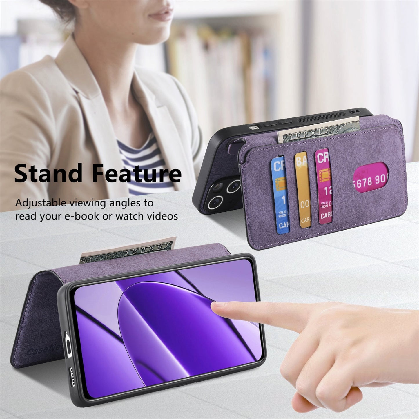 Realme 11 5G Global / 11X Retro Leather Phone Case with Enhanced MagSafe Wireless Charging, RFID Anti-theft Protection, Kickstand & Magnetic Lock Wallet Cover