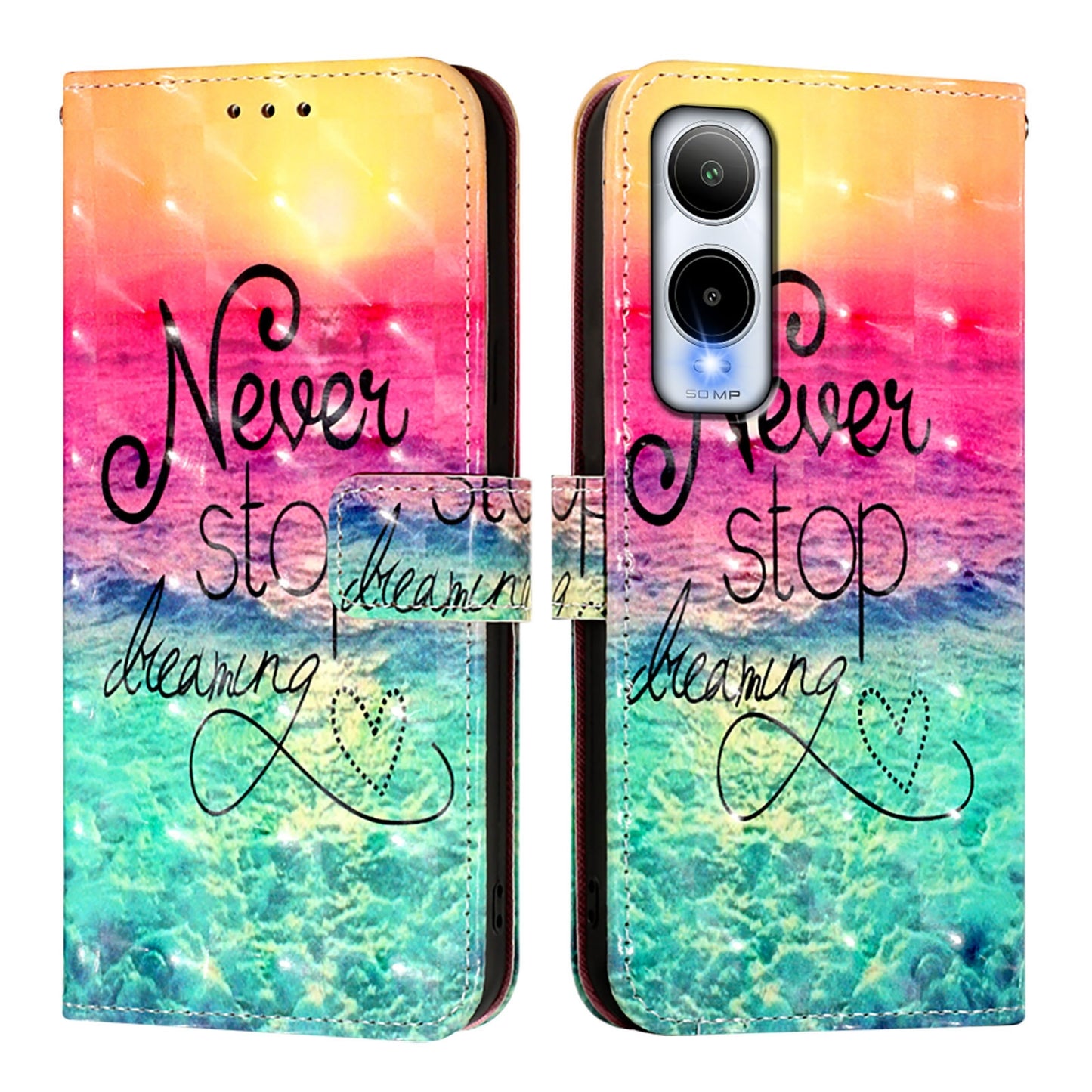 Cricket Icon 6 Leather Flip Phone Case with 3D Painted Design, Card Holder, Wallet & Stand Function - Durable Protection & Easy Access