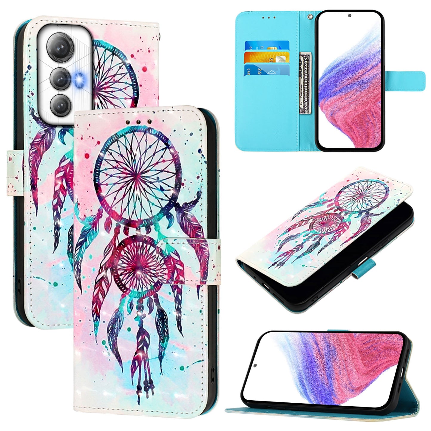Cubot Max 5 Leather Flip Phone Case with 3D Painted Design, Card Holder, Wallet & Stand Function - Durable Protection & Easy Access