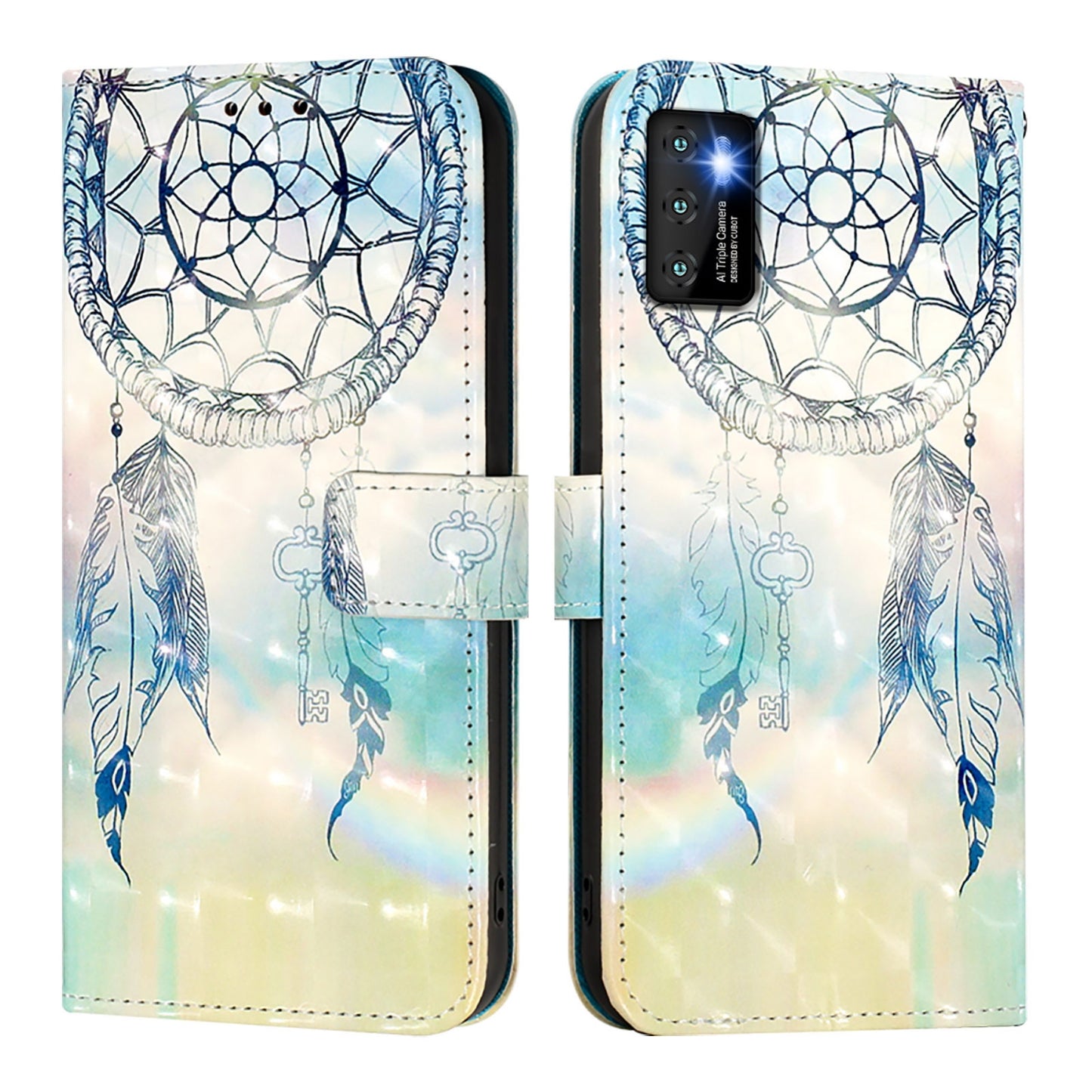 Cubot P50 Leather Flip Phone Case with 3D Painted Design, Card Holder, Wallet & Stand Function - Durable Protection & Easy Access