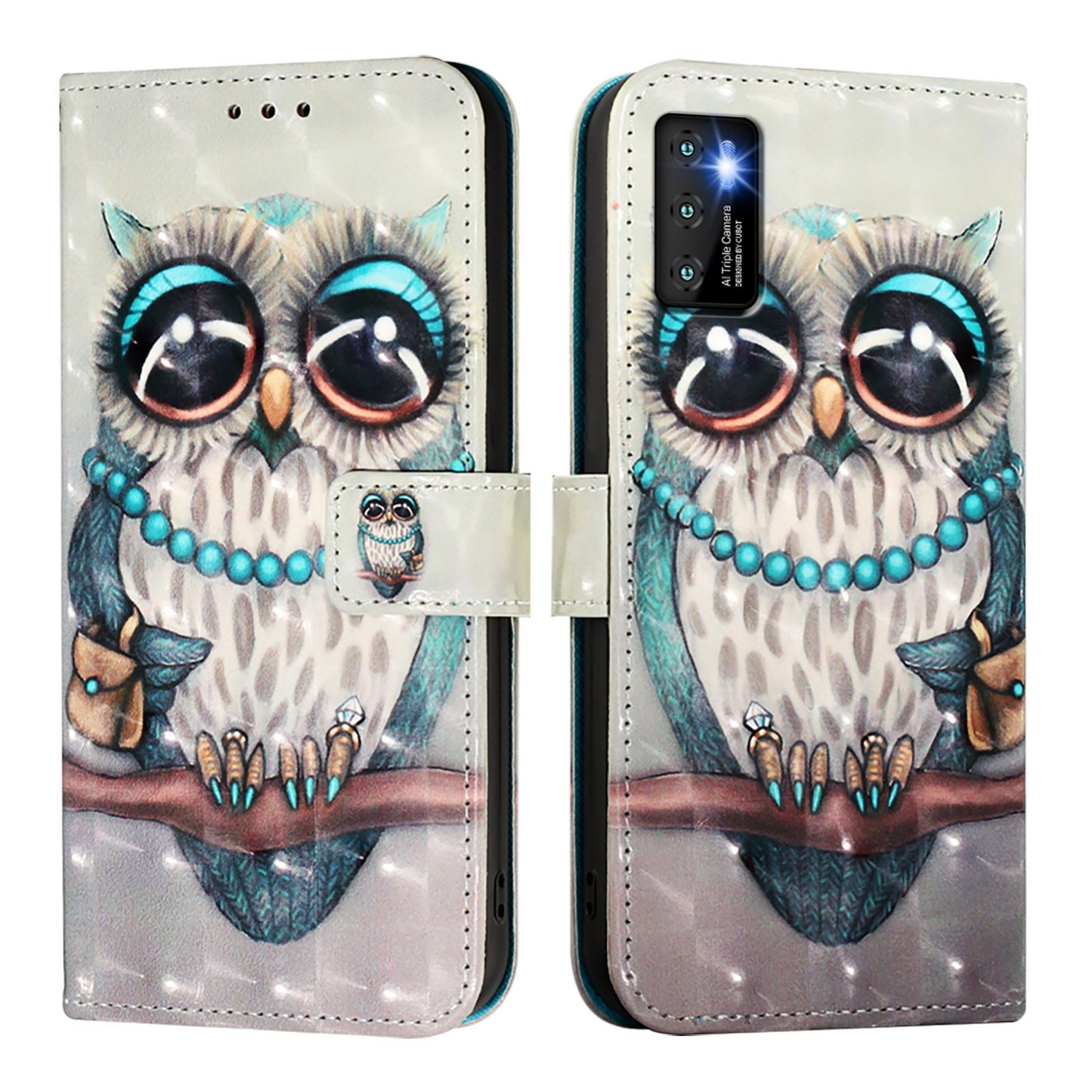 Cubot P50 Leather Flip Phone Case with 3D Painted Design, Card Holder, Wallet & Stand Function - Durable Protection & Easy Access