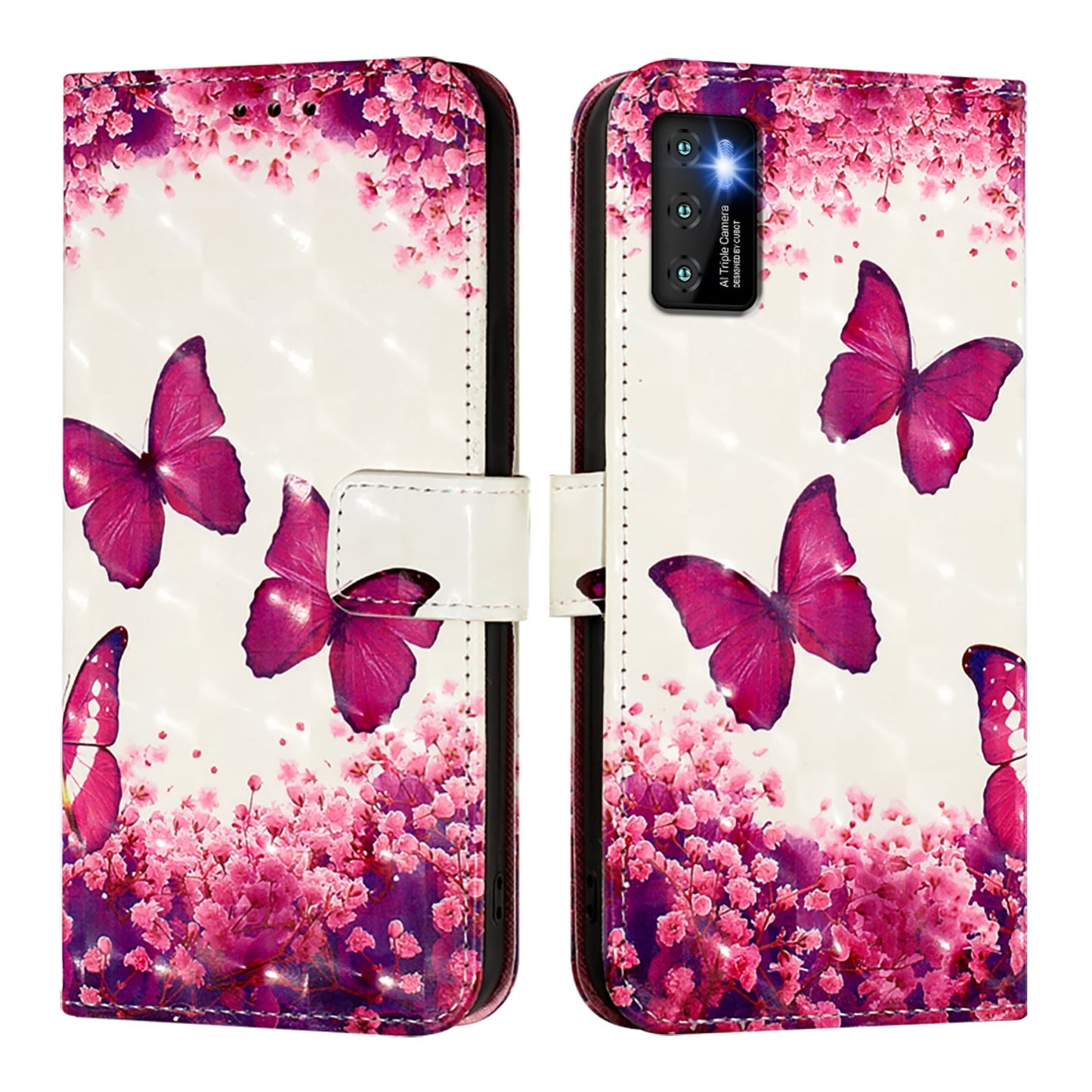 Cubot P50 Leather Flip Phone Case with 3D Painted Design, Card Holder, Wallet & Stand Function - Durable Protection & Easy Access