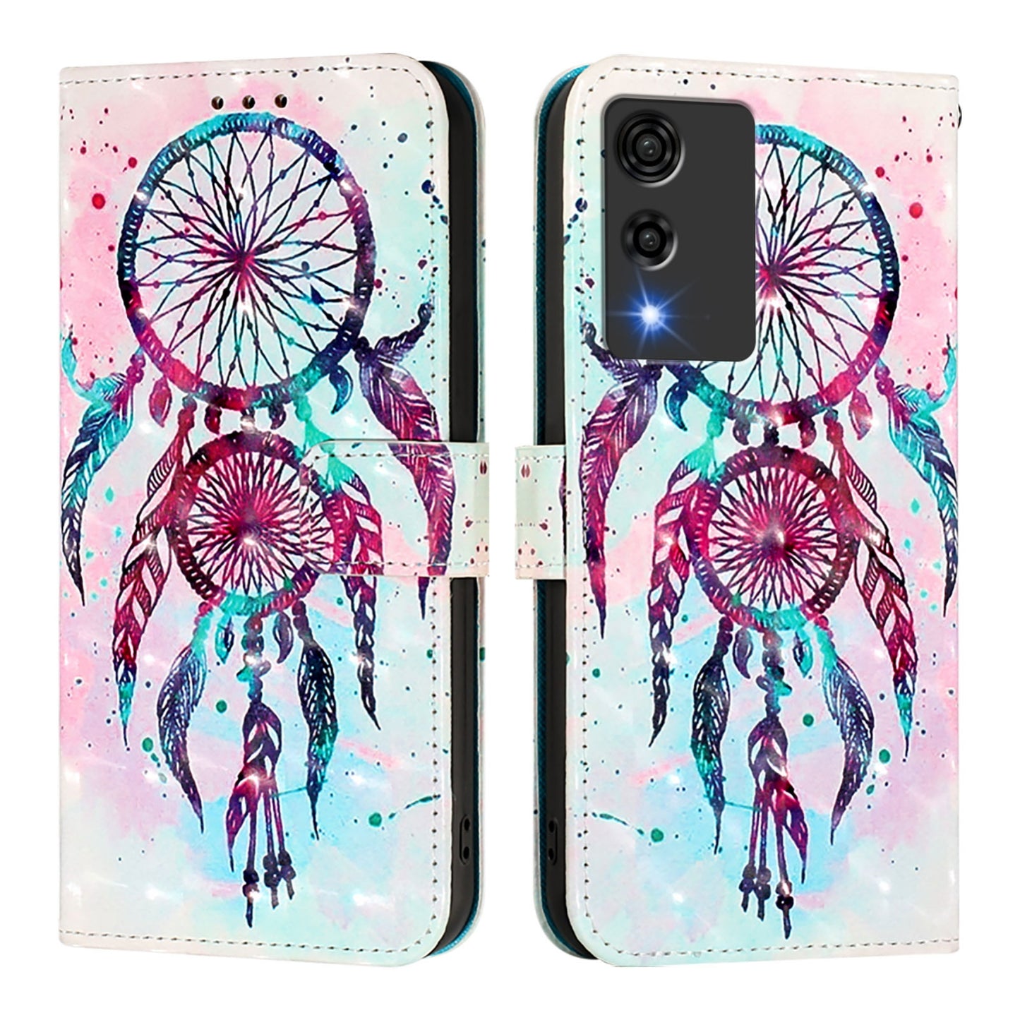 Cubot A10 Leather Flip Phone Case with 3D Painted Design, Card Holder, Wallet & Stand Function - Durable Protection & Easy Access