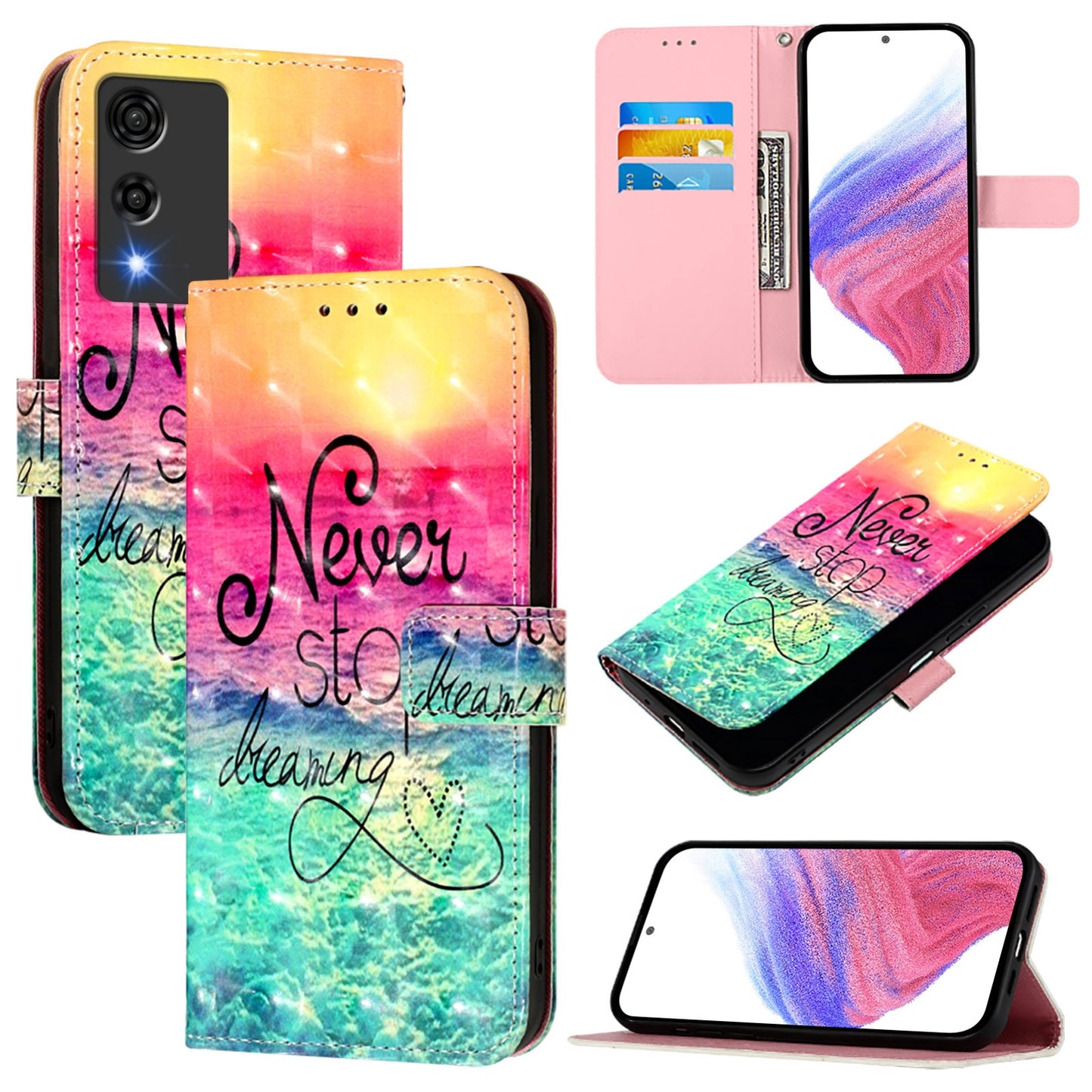 Cubot A10 Leather Flip Phone Case with 3D Painted Design, Card Holder, Wallet & Stand Function - Durable Protection & Easy Access