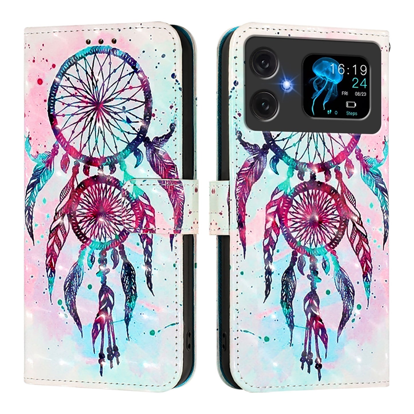 Cubot A20 Leather Flip Phone Case with 3D Painted Design, Card Holder, Wallet & Stand Function - Durable Protection & Easy Access