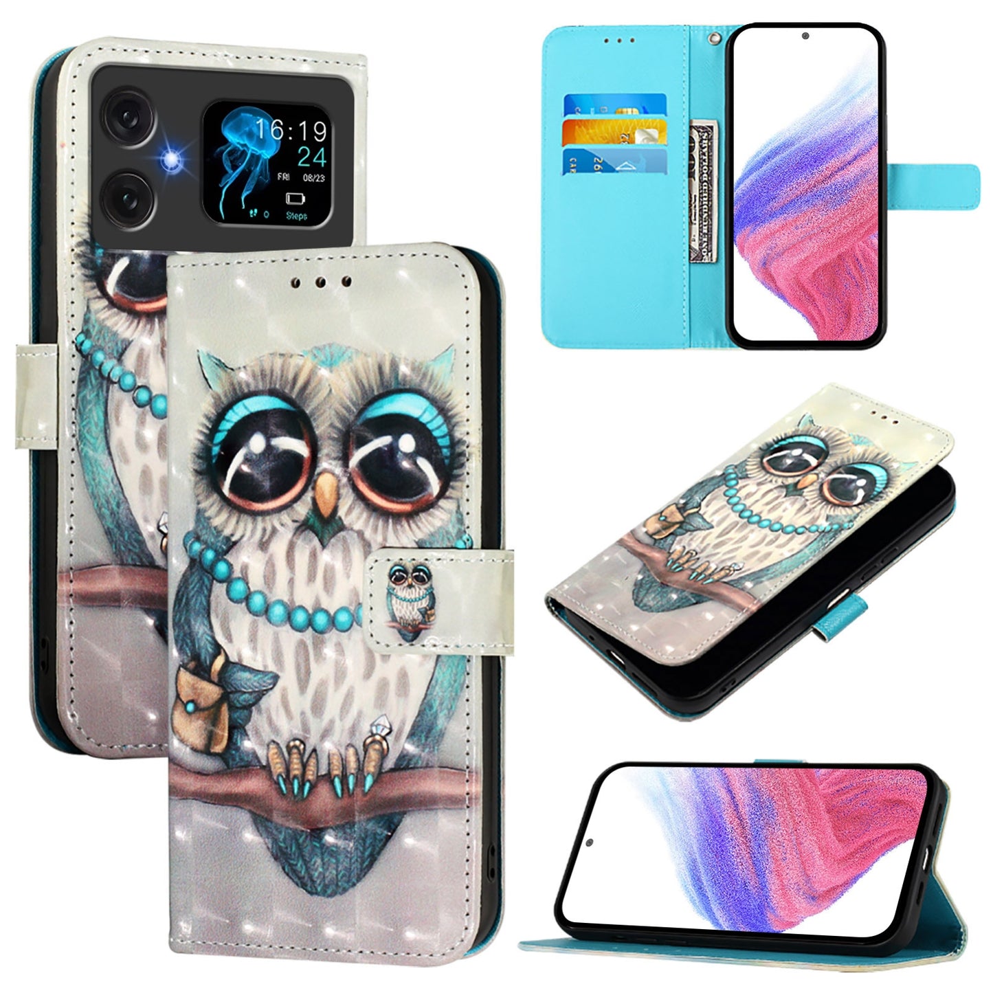 Cubot A20 Leather Flip Phone Case with 3D Painted Design, Card Holder, Wallet & Stand Function - Durable Protection & Easy Access