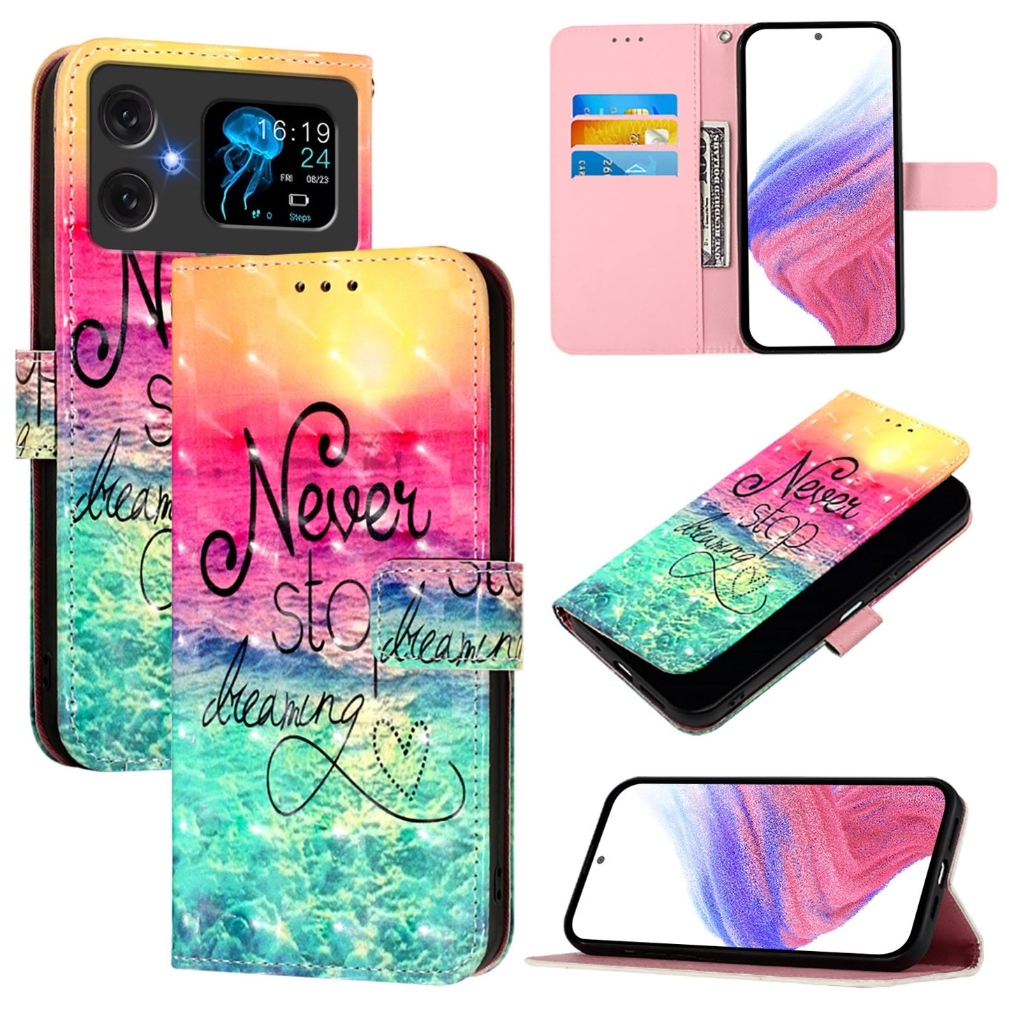 Cubot A20 Leather Flip Phone Case with 3D Painted Design, Card Holder, Wallet & Stand Function - Durable Protection & Easy Access