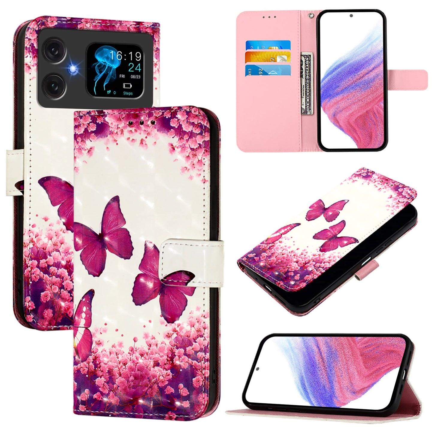 Cubot A20 Leather Flip Phone Case with 3D Painted Design, Card Holder, Wallet & Stand Function - Durable Protection & Easy Access