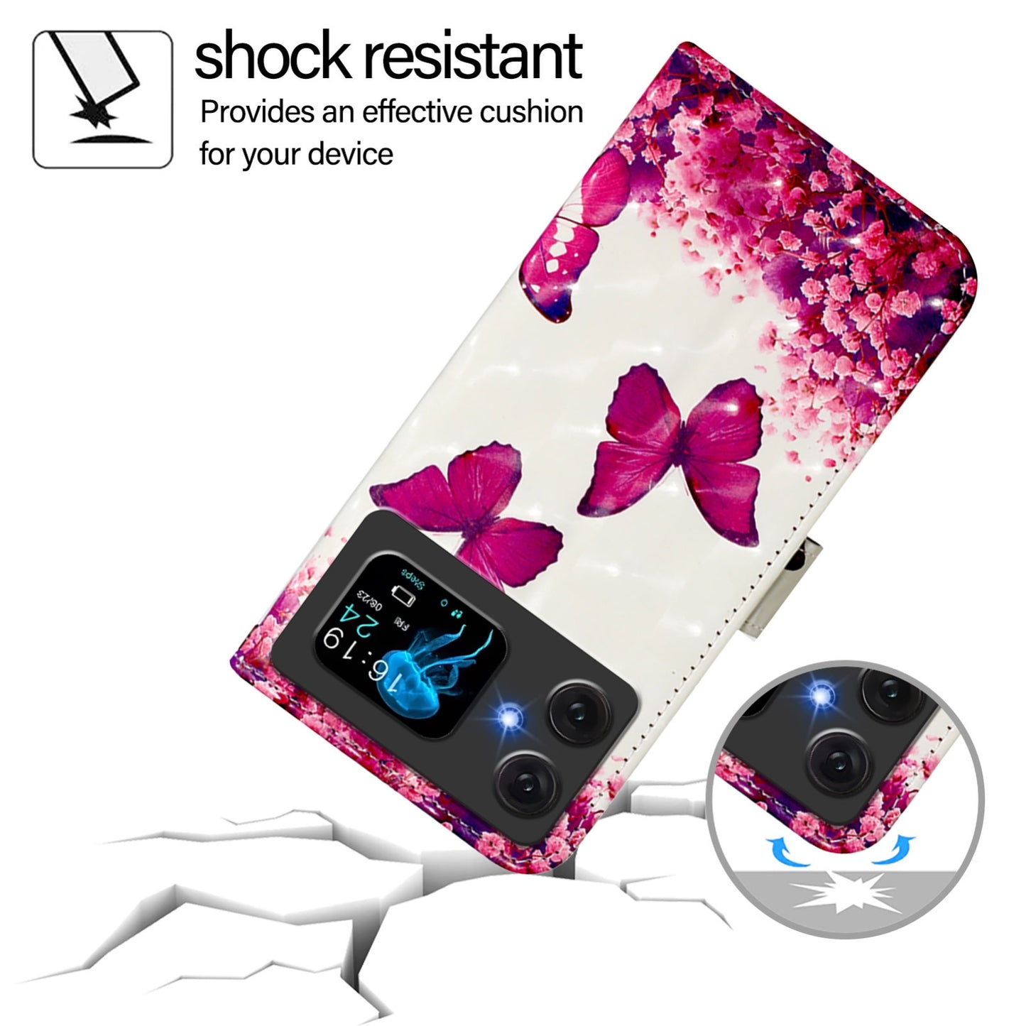 Cubot A20 Leather Flip Phone Case with 3D Painted Design, Card Holder, Wallet & Stand Function - Durable Protection & Easy Access