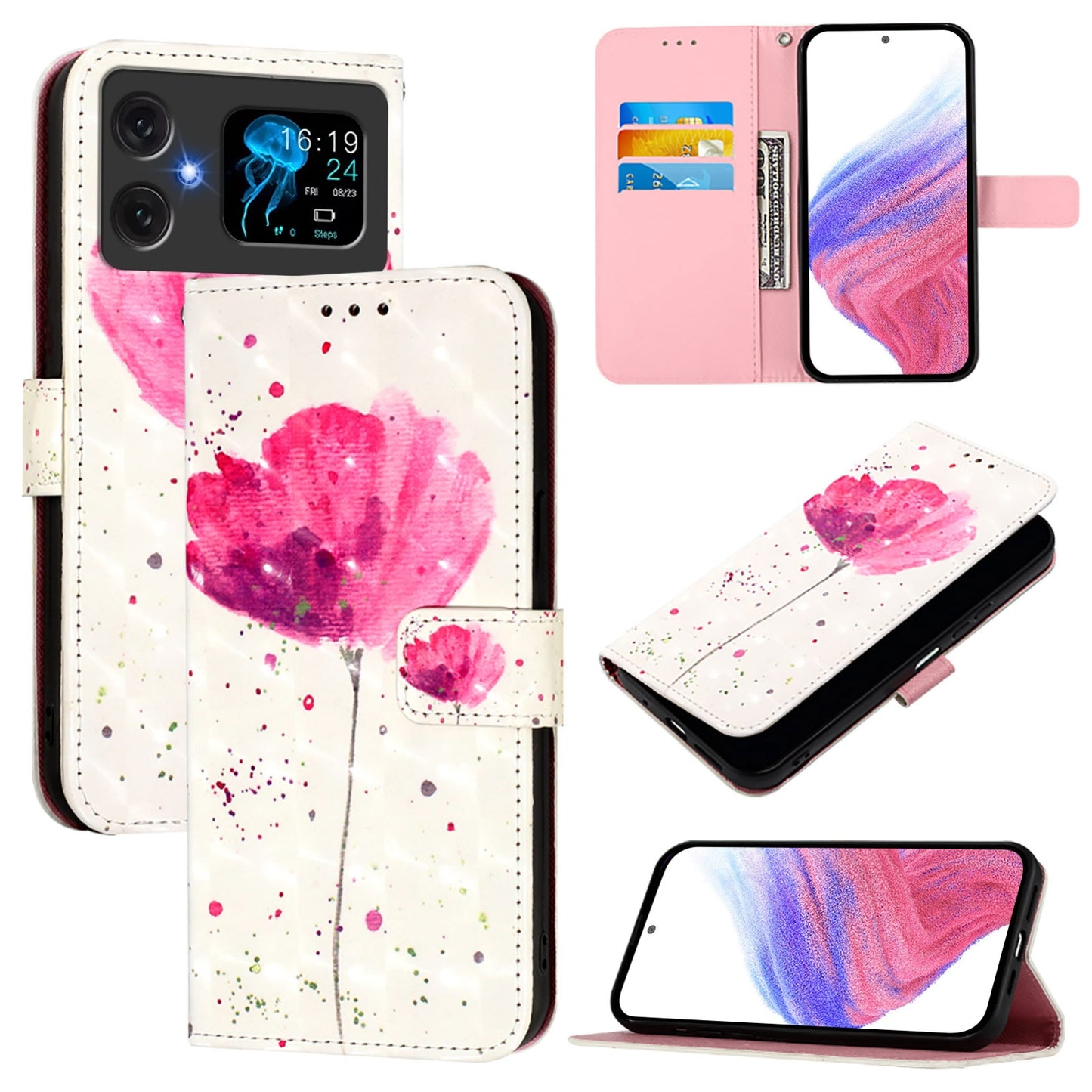 Cubot A20 Leather Flip Phone Case with 3D Painted Design, Card Holder, Wallet & Stand Function - Durable Protection & Easy Access