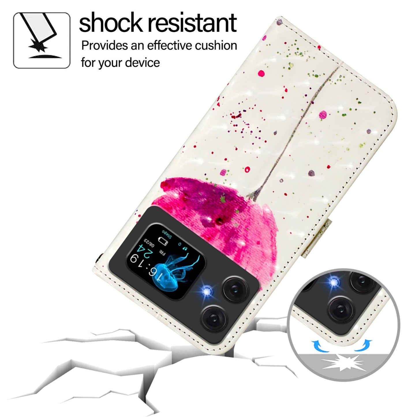 Cubot A20 Leather Flip Phone Case with 3D Painted Design, Card Holder, Wallet & Stand Function - Durable Protection & Easy Access